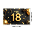 thumbnail image 1 of LUUFILx Happy 18th Birthday Balloon Banner Backdrop Decorations for Birthday Party Celebration Background Decors Photography Props Party Supplies, 1 of 8