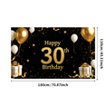 thumbnail image 1 of LUUFILx Happy 30th Birthday Backdrop Banner Golden Balloons Decorations Photography Props Party Supplies Festive Background Celebration Decor, 1 of 7