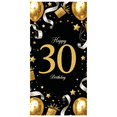 thumbnail image 1 of LUUFILx Happy 30th Birthday Banner Decorative Backdrop Party Supplies Gold Balloons Photography Props Celebration Background Decors Birthday Party, 1 of 1