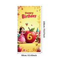 thumbnail image 1 of LUUFILx Happy Birthday Backdrop 6th Birthday Banner for Kids Party Supplies Photography Props Background Decorations Fairy Tale Theme Celebration, 1 of 8