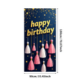 thumbnail image 1 of LUUFILx Happy Birthday Backdrop Banner Party Decoration with Tassels Background Banner Display Photography Props Celebration Supplies Décor, 1 of 8