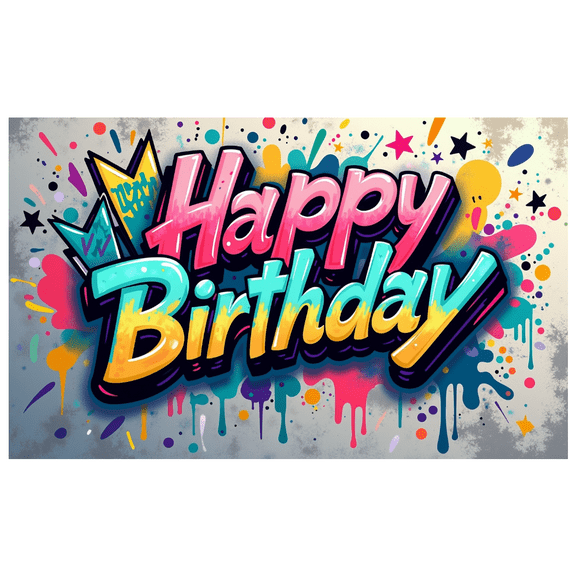 LUUFILx Happy Birthday Backdrop Party Supplies Colorful Background Banner Ideal for Birthday Decoration Photography Props Celebration Event Decor