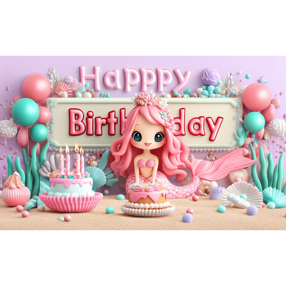 LUUFILx Happy Birthday Background Banner Balloons Colorful Rainbow Cloud Baby Children's Birthday Party Decoration Background Wall Celebration Photography Props