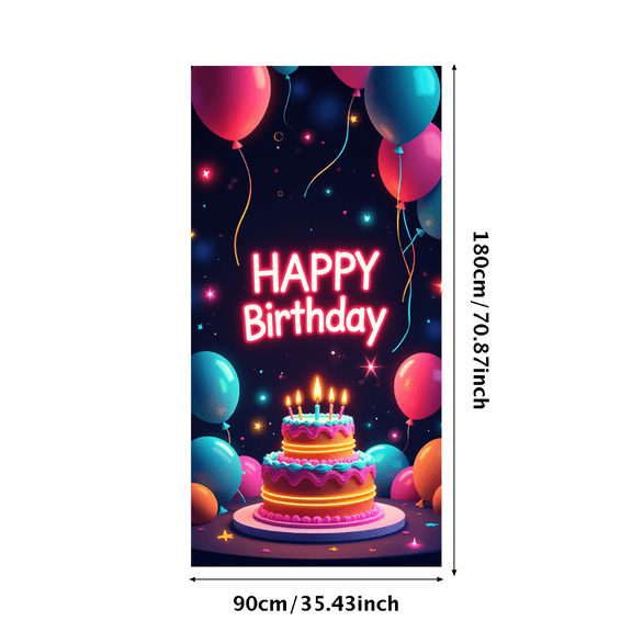 LUUFILx Happy Birthday Banner Backdrop Children Cartoon Party Supplies Decorative Background for Boys Birthday Party Celebration Decorations