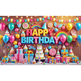 thumbnail image 1 of LUUFILx Happy Birthday Banner Birthday Party Background Colourful Balloons Gifts Cake Fantasy Theme Backdrop Anniversary Hanging Cloth Decoration Supplies, 1 of 9