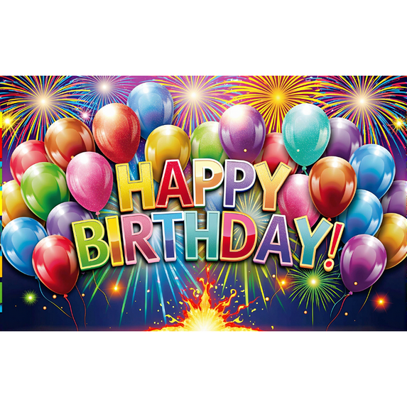 LUUFILx Happy Birthday Banner Birthday Party Decoration Backdrop Balloon Theme Bunting Flags Anniversary Party Decoration Supplies 180x110cm