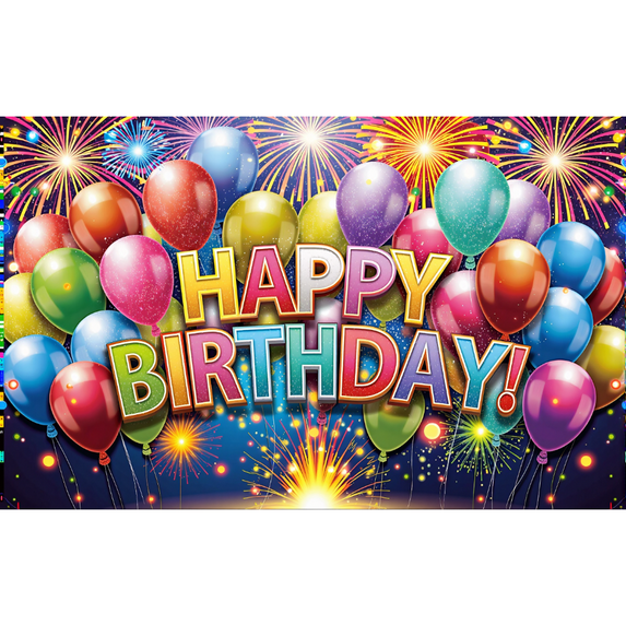 LUUFILx Happy Birthday Banner Birthday Party Decoration Backdrop Balloon Theme Bunting Flags Anniversary Party Decoration Supplies 180x110cm