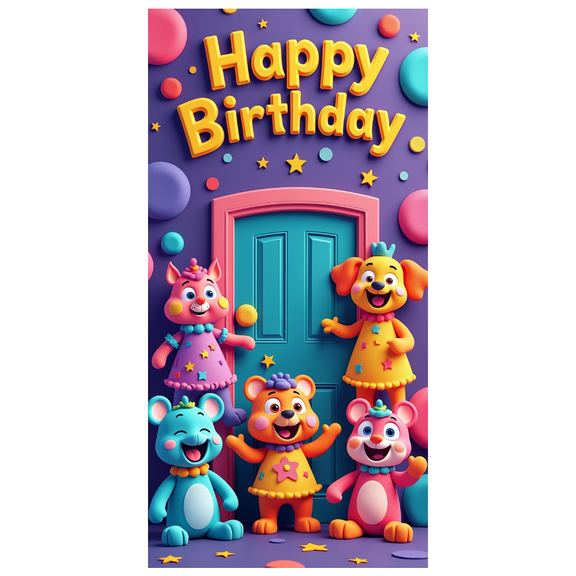 LUUFILx Happy Birthday Gothic Banner Fantasy Castle Backdrop Halloween Party Supplies Witch Decoration Background Photography Props