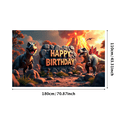 thumbnail image 1 of LUUFILx Happy Birthday Gothic Banner Fantasy Castle Backdrop Halloween Party Supplies Witch Decoration Background Photography Props, 1 of 8