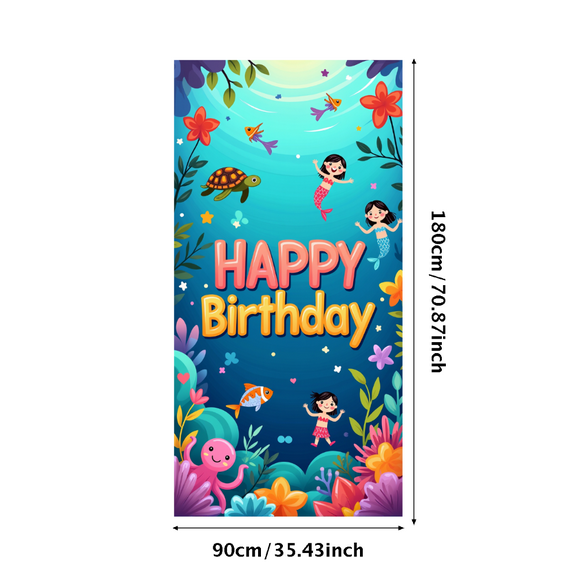 LUUFILx Happy Birthday Music Banner Backdrop Party Supplies Photography Props Celebration Background Decoration Guitar Microphone Sheet Music