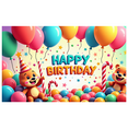 thumbnail image 1 of LUUFILx Happy Birthday Party Backdrop Colorful Balloon Background Kids Celebration Party Supplies Photography Props Candy Bear Decorations Banner, 1 of 8