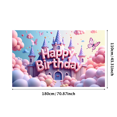 thumbnail image 1 of LUUFILx Happy Birthday Party Photo Backdrop Castle Balloon Decoration Backdrop Birthday Banner Event Background Photography Party Supplies Celebration, 1 of 1