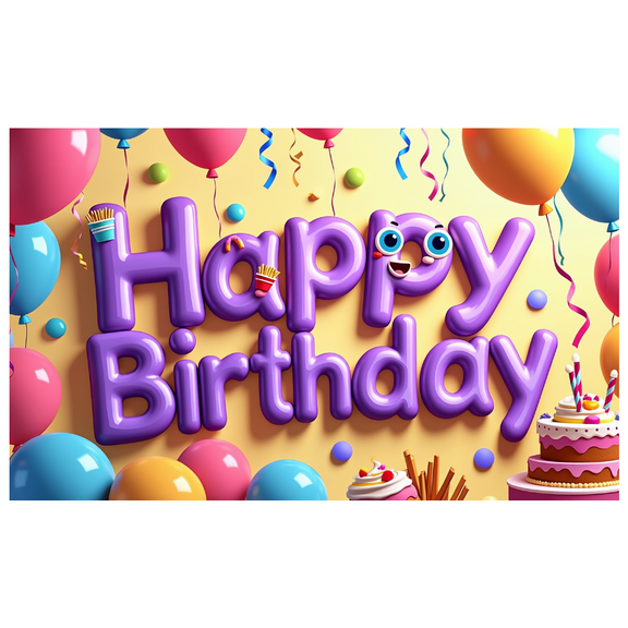 LUUFILx Happy Birthday Party Supplies Backdrop Colorful Balloon Decorations Banner Photography Props Celebration Background Party Decor