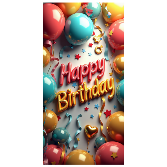 LUUFILx Happy Birthday Party Supplies Backdrop Colorful Balloon Decorations Banner Photography Props Celebration Background Party Decor