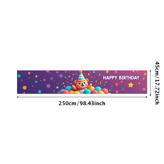 LUUFILx Happy Birthday Party Supplies Backdrop Colorful Balloon Decorations Banner Photography Props Celebration Background Party Decor