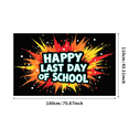 thumbnail image 1 of LUUFILx Happy Last Day of School Backdrop Banner Photo Booth Props Summer Party Supplies Classroom Decorations Colorful School Event Celebration Background, 1 of 7
