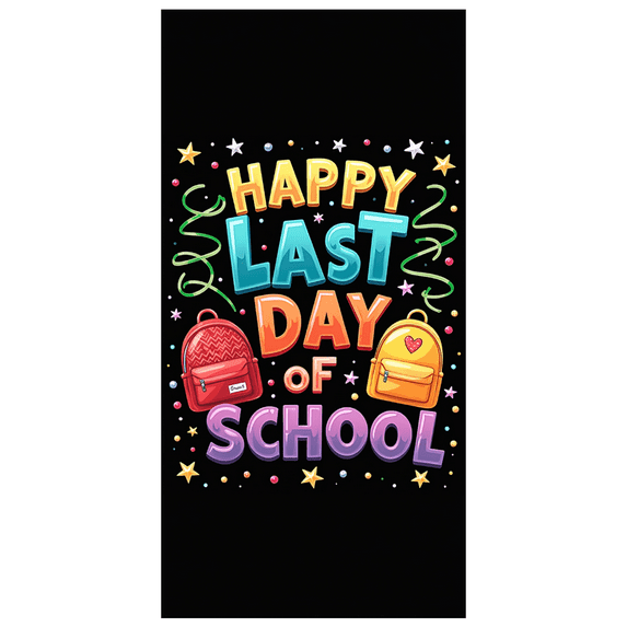 LUUFILx Happy Last Day of School Backdrop Banner Background Decoration for Classroom Party Supplies Graduation Celebration Photography Props
