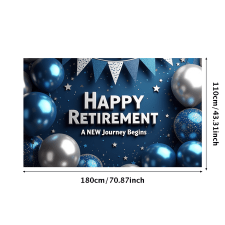 LUUFILx Happy Retirement Party Banner Balloon Decoration Backdrop Background Celebration Floral Supplies Event Props Festive Banners Decorations