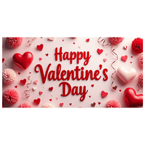 LUUFILx Happy Valentine's Day Backdrop Banner Photography Props Party Supplies Background Decoration Decors Love Event Romantic Celebration