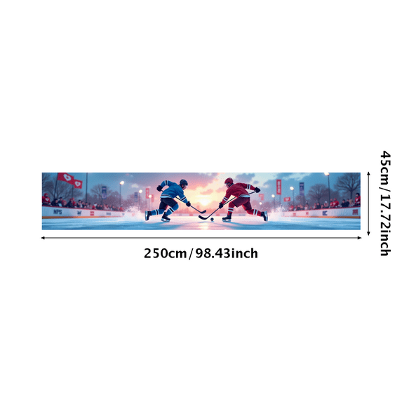 LUUFILx Hockey Game Banner Rink Backdrop Outdoor Sports Background Ice Event Party Supplies Winter Decorations Indoor Stadium Tournament Photography Props