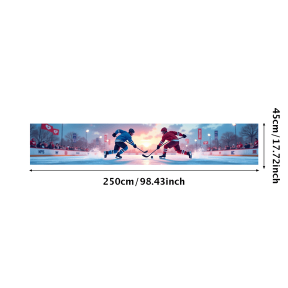 LUUFILx Hockey Game Banner Rink Backdrop Outdoor Sports Background Ice Event Party Supplies Winter Decorations Indoor Stadium Tournament Photography Props