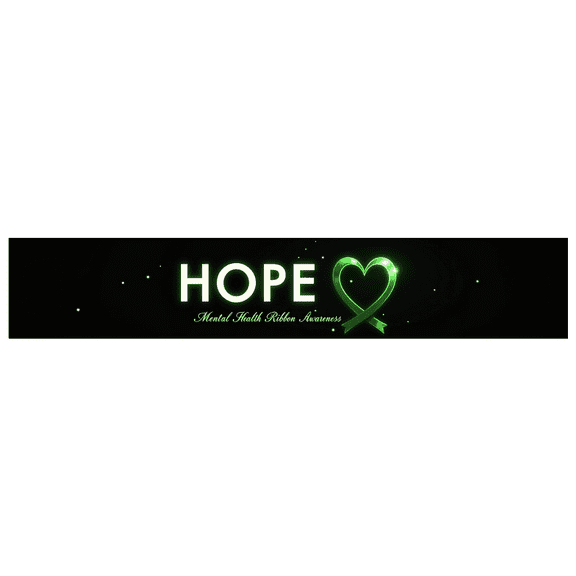 LUUFILx Hope Mental Health Awareness Banner Green Ribbon Backdrop for Events Inspirational Displays Support Gatherings Decoration Background