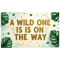 LUUFILx Jungle Safari First Birthday Backdrop Banner for Party Supplies Happy Birthday Wild One Decoration Background Photography Props Decor Event