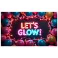 thumbnail image 1 of LUUFILx LED Neon Let's Glow Sign Backdrop Birthday Party Decoration Colorful Balloon Background Celebration Photography Props Banner for Events and Supplies, 1 of 7