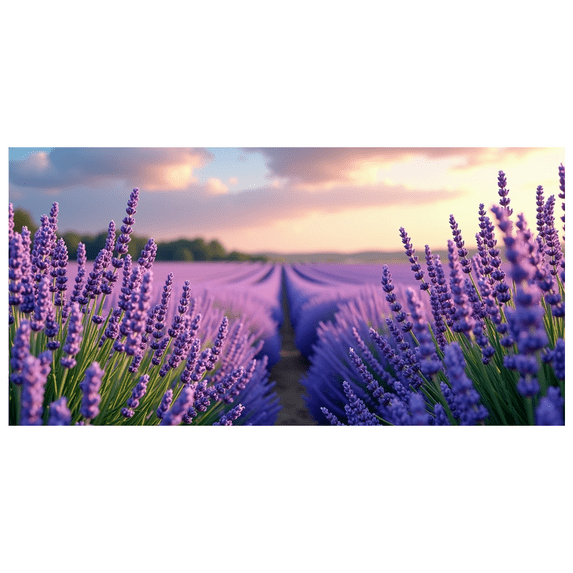 LUUFILx Lavender Field Sunset Background Banner Party Decorations Photography Props Garden Celebrations Summer Events Outdoor Gatherings