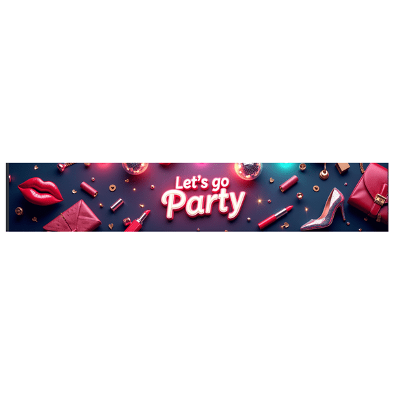 LUUFILx Let’s Go Party Banner Festive Background Celebration Backdrop Decoration for Events Party Supplies Photography Props Glamorous Design