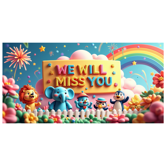 LUUFILx Military Themed Backdrop Banner with We Will Miss You Text Fireworks Stars Decor Party Supplies Farewell Party Military Send Off Decorations Homecoming Decor Background