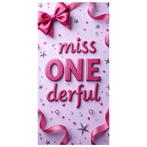 LUUFILx Miss Onederful Party Banner Backdrop for First Birthday Decorations Photography Props Supplies Event Background Celebration Decor Pink Theme
