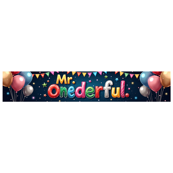 LUUFILx Mr ONEDerful Birthday Party Backdrop Banner Decorations Photography Props Happy Background Banner Supplies Balloon Theme Celebrations