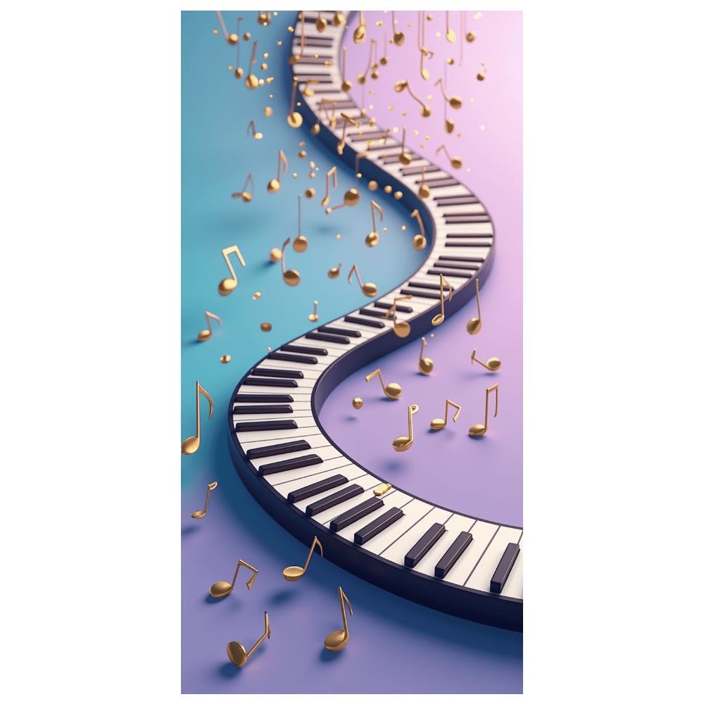 LUUFILx Musical Piano Keys Theme Backdrop Banner for Music Party ...