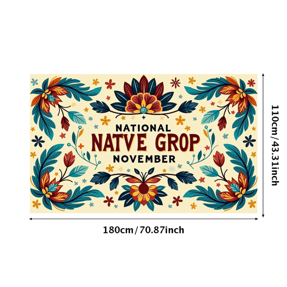 LUUFILx National Heritage Month Celebration Banner Colorful Backdrop and Decorations for Cultural Event Thanksgiving Party Supplies Photography Props