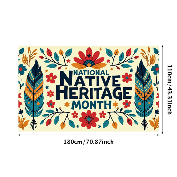 LUUFILx National Heritage Month Celebration Banner Colorful Backdrop and Decorations for Cultural Event Thanksgiving Party Supplies Photography Props