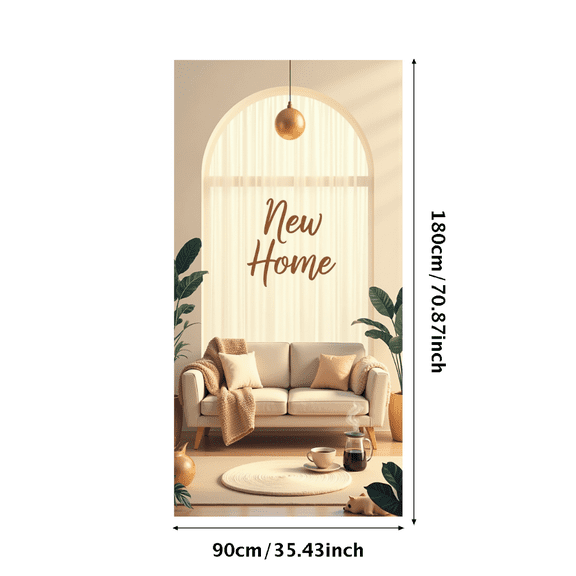 LUUFILx New Home Banner Indoor Decoration Living Room Backdrop Cozy Vibes Decorative Wall Hanging Housewarming Gift Photography Session Party Event Background