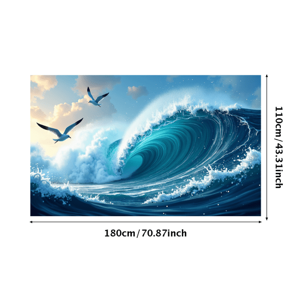 LUUFILx Ocean Wave Seascape Backdrop for Events Photo Background Wall Decor Party Banners Scenic Seaside Photography Beach Backdrop Display Outdoor Scenery