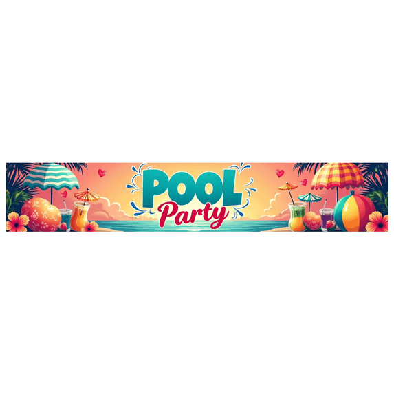 LUUFILx Pool Party Photography Props Backdrop Beach Summer Outdoor Event Decorations Background Tropical Theme Party Supplies Banner