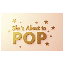 LUUFILx She's About to Pop Banner Glitter Gold Baby Shower Backdrop Party Decorations Event Supplies Wall Decor Background Celebration Festive Photography Prop