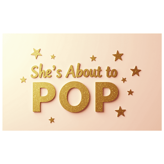 LUUFILx She's About to Pop Banner Glitter Gold Baby Shower Backdrop Party Decorations Event Supplies Wall Decor Background Celebration Festive Photography Prop