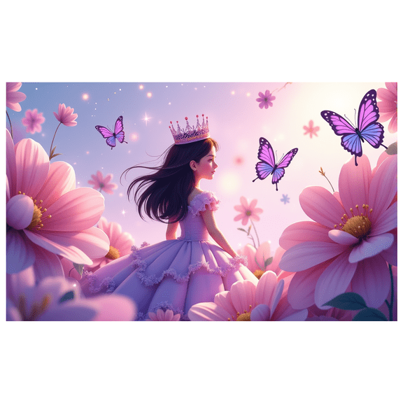 LUUFILx Princess Fairyland Backdrop Banner Beautiful Flower Butterfly Background Fantasy Wonderland Photography Decor Fairy Party Wedding Event Celebration