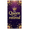 thumbnail image 1 of LUUFILx Queen Retirement Celebration Banner Backdrop Decorations Party Supplies Photography Props Regal Gold and Purple Design Background Event Decor, 1 of 8