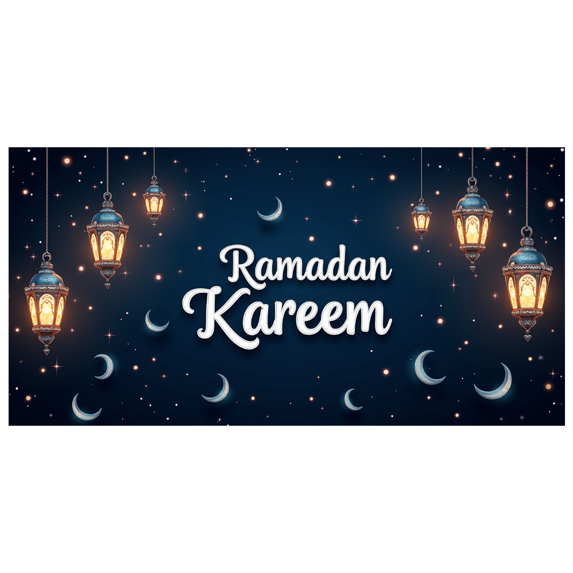 LUUFILx Ramadan Kareem Banner Mosque Lanterns Festive Welcome Backdrop Ramadan Mubarak Party Home Decorations Event Celebration Photography Props Background