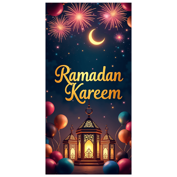 LUUFILx Ramadan Kareem Banner Mosque Lanterns Festive Welcome Backdrop Ramadan Mubarak Party Home Decorations Event Celebration Photography Props Background