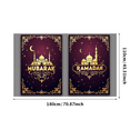 thumbnail image 1 of LUUFILx Ramadan Mubarak Celebration Banner Party Decors Background Islamic Backdrop Eid Decoration Religious Festival Photography Props Mubarak Wall Art, 1 of 9