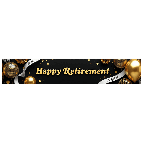 LUUFILx Retirement Celebration Banner Colorful Party Decorations Backdrop Background Happy Event Supplies Photography Props Retirement Party Decor