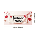 thumbnail image 1 of LUUFILx Romantic Heart Backdrop Banner for Valentine's Day Sweet Photo Background Birthday Party Decoration Props Wedding Anniversary Celebration, 1 of 8