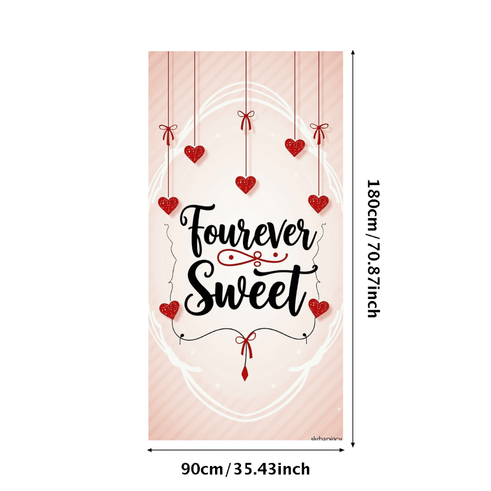 LUUFILx Romantic Heart Backdrop Banner for Valentine's Day Sweet Photo ...