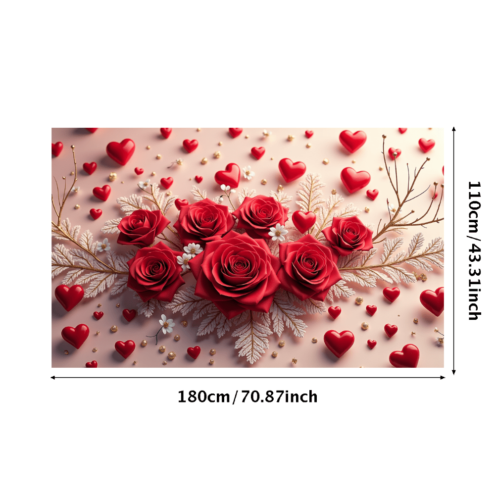 LUUFILx Romantic Heart Lights Backdrop Banner Valentine Decoration for ...